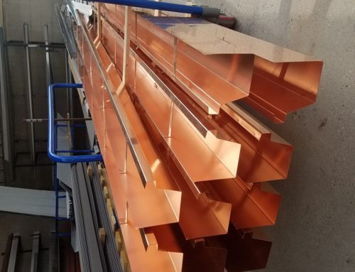 Custom Fabricated Copper Gutters
